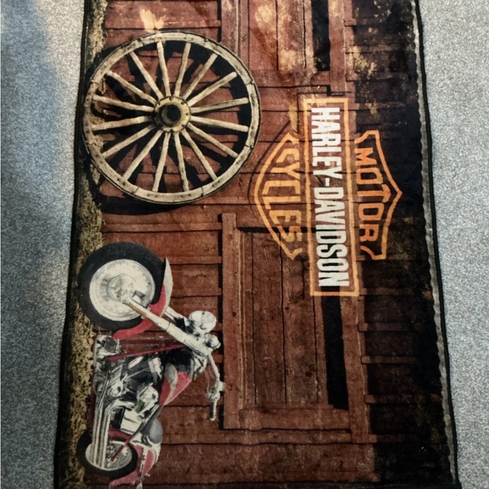 Harley-Davidson Rustic Brown and Black Door Mat - Picture 3 of 5